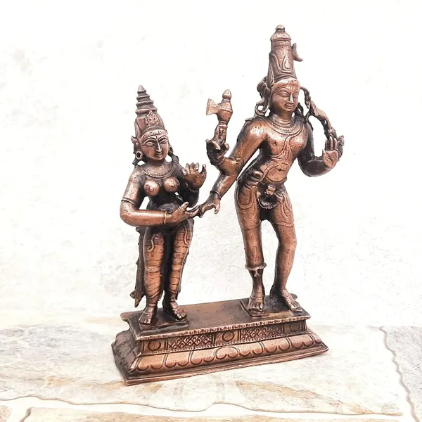 Brownish-Orange_Copper_Idolsby_Searchers_Paradise,_15_Cm,_Handmade_Od_Shiva_And_Parvathi_562_Gram,_Patina_Antique_Finish,_Pack_Of_1_Piece