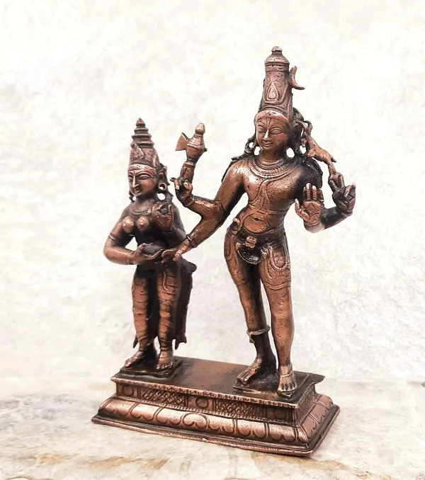 Brownish-Orange_Copper_Idolsby_Searchers_Paradise,_15_Cm,_Handmade_Od_Shiva_And_Parvathi_562_Gram,_Patina_Antique_Finish,_Pack_Of_1_Piece