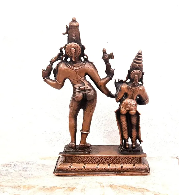 Brownish-Orange_Copper_Idolsby_Searchers_Paradise,_15_Cm,_Handmade_Od_Shiva_And_Parvathi_562_Gram,_Patina_Antique_Finish,_Pack_Of_1_Piece