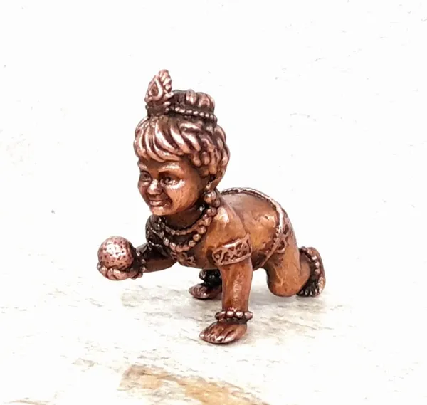 Brownish-Orange_Copper_Idols_Of_God_Bala_Krishna_By_Searchers_Paradise,_1.6_Inches,_55G,_Patina_Antique_Finish,_Pack_Of_1_Piece