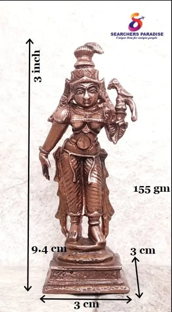 Brownish-Orange_Copper_Idols_Of_God_Andal_By_Searchers_Paradise,_9.4_Cm,_155_G,_Patina_Antique_Finish,_Pack_Of_1_Piece