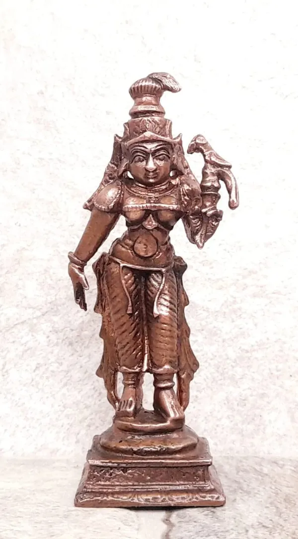 Brownish-Orange_Copper_Idols_Of_God_Andal_By_Searchers_Paradise,_9.4_Cm,_155_G,_Patina_Antique_Finish,_Pack_Of_1_Piece