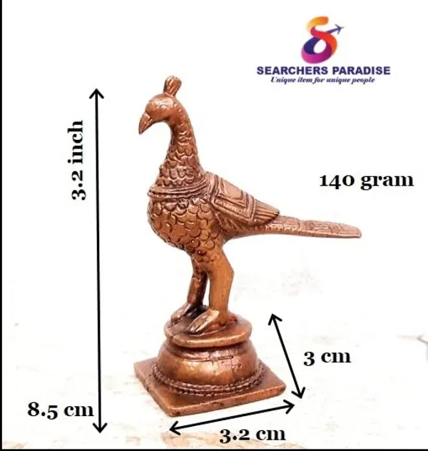 Brownish-Orange_Copper_Idols_Indiaby,_3.2_Inches,_Handmade_Peacock_140G,_Patina_Antique_Finish,_Pack_Of_1_Piece