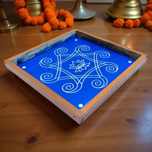 Searchers_Paradise_Iyengar_Padi_Kolam_Rangoli_Stencil_Model_2_Wooden_10×10_Inches_Pack_of_1_piece