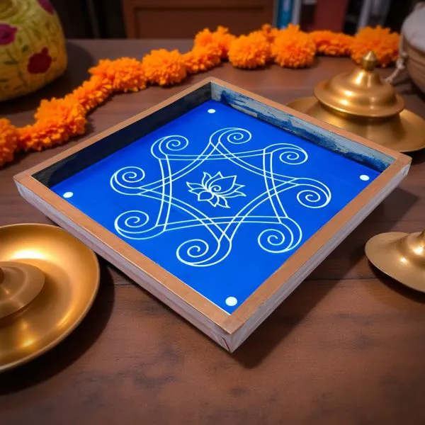 Searchers_Paradise_Iyengar_Padi_Kolam_Rangoli_Stencil_Model_2_Wooden_10×10_Inches_Pack_of_1_piece