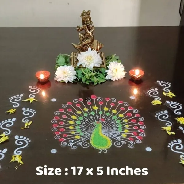 Searchers_Paradise_Krishna_Padam_Border_Rangoli_Wooden__Stencil_17x5_Inches_Pack_of_1_Piece