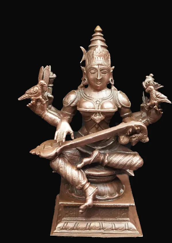 Coppper_Brownish_Copper_Idol_Of_Godness,_Rajamathangi,_4.3_Inches,_560G,_Patina_Antique_Finish,_Pack_Of_1_Piece,_For_Home_Pooja.