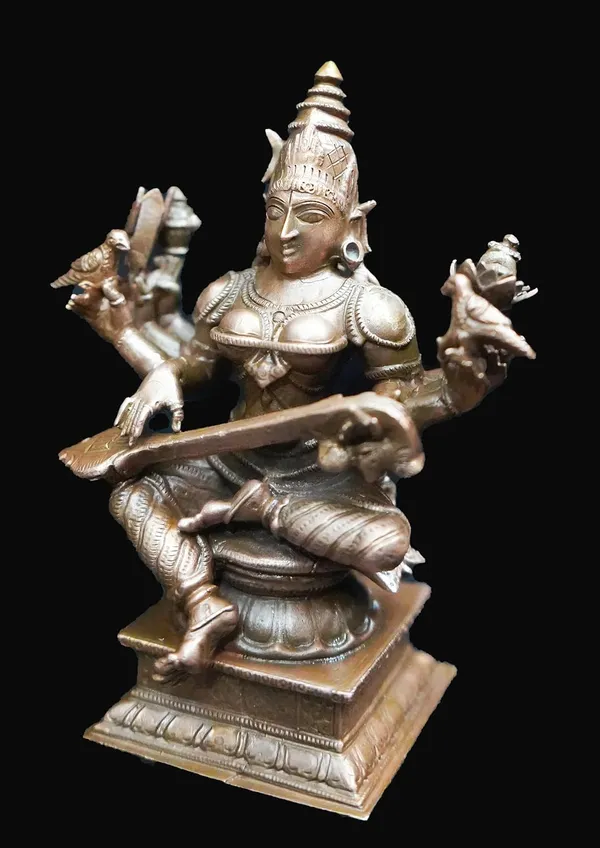 Coppper_Brownish_Copper_Idol_Of_Godness,_Rajamathangi,_4.3_Inches,_560G,_Patina_Antique_Finish,_Pack_Of_1_Piece,_For_Home_Pooja.