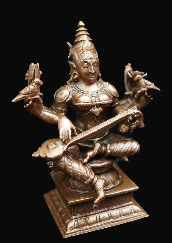 Coppper_Brownish_Copper_Idol_Of_Godness,_Rajamathangi,_4.3_Inches,_560G,_Patina_Antique_Finish,_Pack_Of_1_Piece,_For_Home_Pooja.