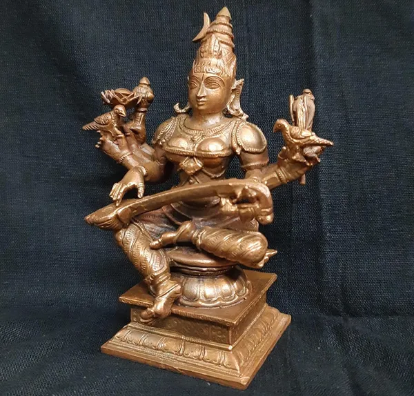 Coppper_Brownish_Copper_Idol_Of_Godness,_Rajamathangi,_4.3_Inches,_560G,_Patina_Antique_Finish,_Pack_Of_1_Piece,_For_Home_Pooja.