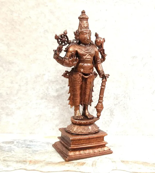 Copper_Copper_Handmade_God_Idols_Maha_Vishnu_-,_5.2_Inches,_360G,_Patina_Antique_Finish,_Pack_Of_1_Piece