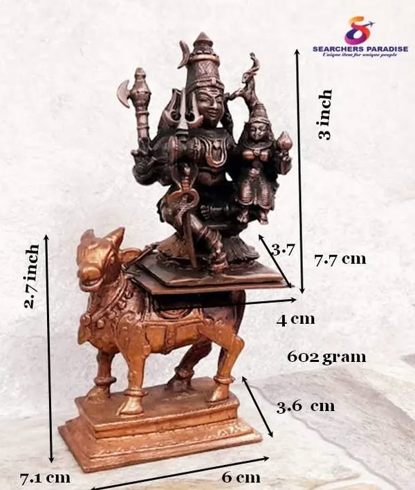 Brownish-Orange_Copper_Idols_Indiaby_3._Inches,_Handmade_Standing_Shiva_Parvathi_Idol_With_Nandi_Vahana_602_Gram,_Combo_Idol,_Patina_Antique_Finish,_Pack_Of_2_Piece