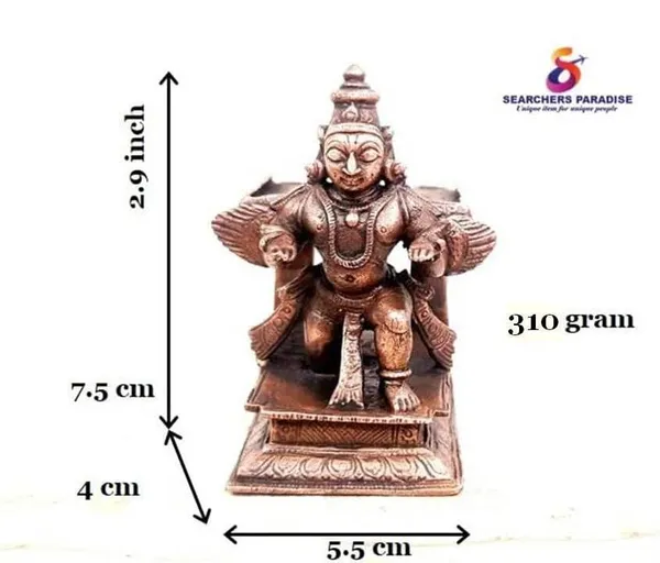 Brownish-Orange_Copper_Idolsby_Searchers_Paradise,_7.5_Cm,_Handmade_Garuda_310_G,_Patina_Antique_Finish,_Pack_Of_1_Piece