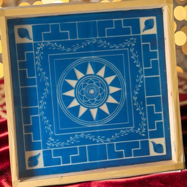 Chakramandala_Yantra_Rangoli_Design_Stencil_Wooden_Frame_pack_of_1_piece