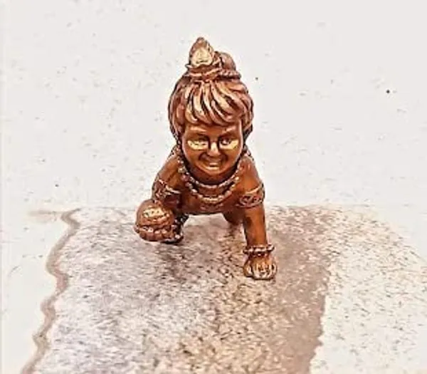 Brownish-Orange_Copper_Idols_India,_1.3_Inches,_Handmade_Bala_Krishna_37G,_Patina_Antique_Finish,_Pack_Of_1_Piece