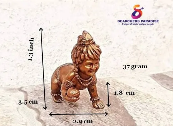 Brownish-Orange_Copper_Idols_India,_1.3_Inches,_Handmade_Bala_Krishna_37G,_Patina_Antique_Finish,_Pack_Of_1_Piece