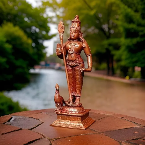 Brownish-Orange_Copper_Idols_Of_God_Murugar_By_Searchers_Paradise,_6.2_Inches,_550_G,_Patina_Antique_Finish,_Pack_Of_1_Piece