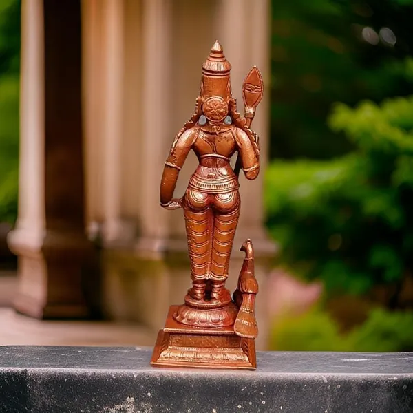 Brownish-Orange_Copper_Idols_Of_God_Murugar_By_Searchers_Paradise,_6.2_Inches,_550_G,_Patina_Antique_Finish,_Pack_Of_1_Piece