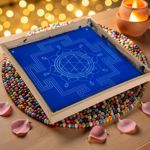 Durga_Mandala_Yantra_Rangoli_Design_Stencil_Wooden_Frame_pack_of_1_piece
