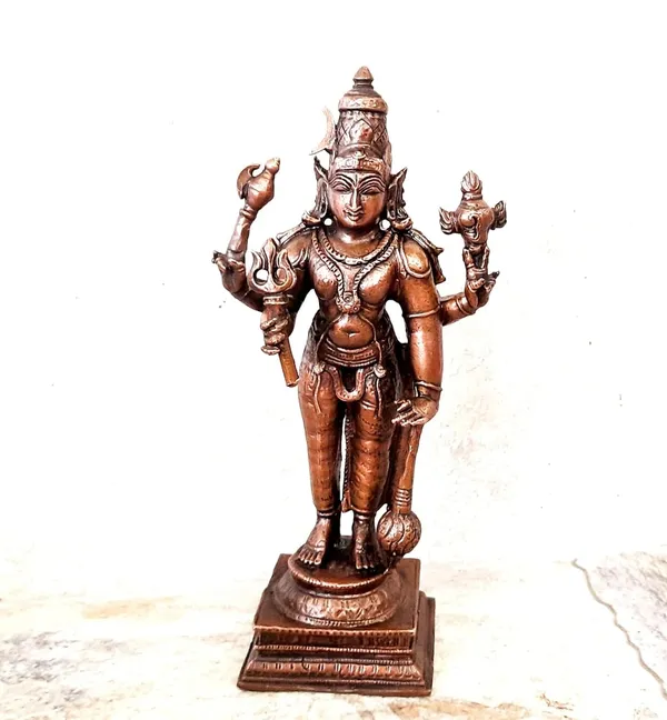 Brownish-Orange_Copper_Idols_Of_God_Sankaranarayanar_By_Searchers_Paradise,_6_Inches,_800G,_Patina_Antique_Finish,_Pack_Of_1_Piece