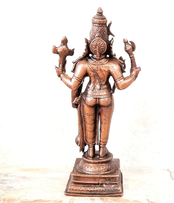 Brownish-Orange_Copper_Idols_Of_God_Sankaranarayanar_By_Searchers_Paradise,_6_Inches,_800G,_Patina_Antique_Finish,_Pack_Of_1_Piece