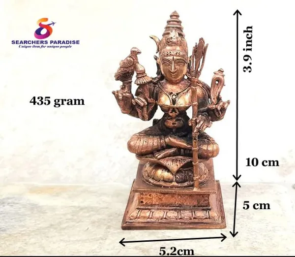 Brownish-Orange_Copper_Idolsby_Searchers_Paradise,_10Cm,_Handmade_Kamakshi_435Grams,_Patina_Antique_Finish,_Pack_Of_1_Piece