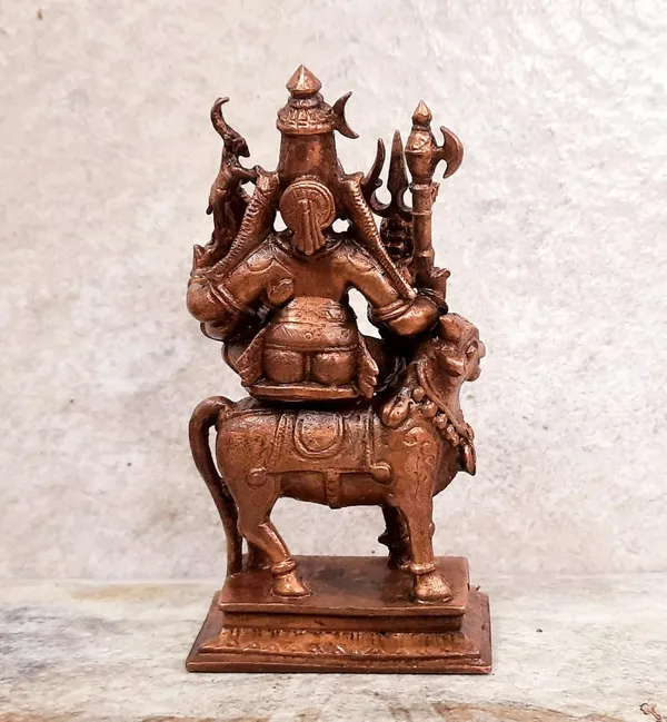 Brownish-Orange_Copper_Idols_Of_God_Combo_Shiva_Parvathi_Idol_With_Nandhi_Vahnam_Idol_By_Searchers_Paradise,_11.5_Cm,_471G,_Patina_Antique_Finish,_Pack_Of_1_Piece