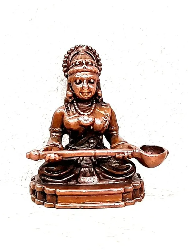 Brown_Copper_Idols_Of_God_Annapoorani,_Height_4.1_Cm,_48_Gram,_Handmade,_Pack_Of_1_Piece