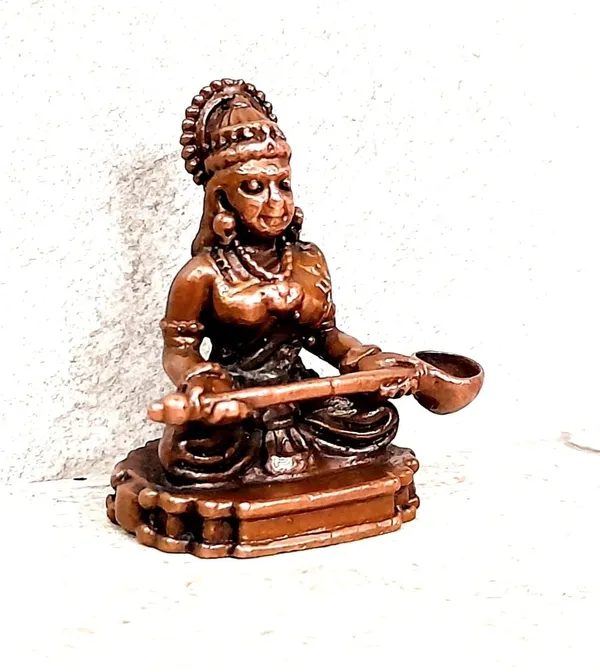 Brown_Copper_Idols_Of_God_Annapoorani,_Height_4.1_Cm,_48_Gram,_Handmade,_Pack_Of_1_Piece