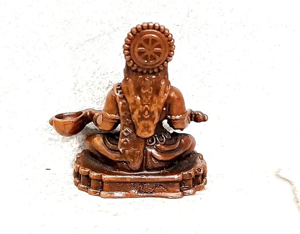 Brown_Copper_Idols_Of_God_Annapoorani,_Height_4.1_Cm,_48_Gram,_Handmade,_Pack_Of_1_Piece