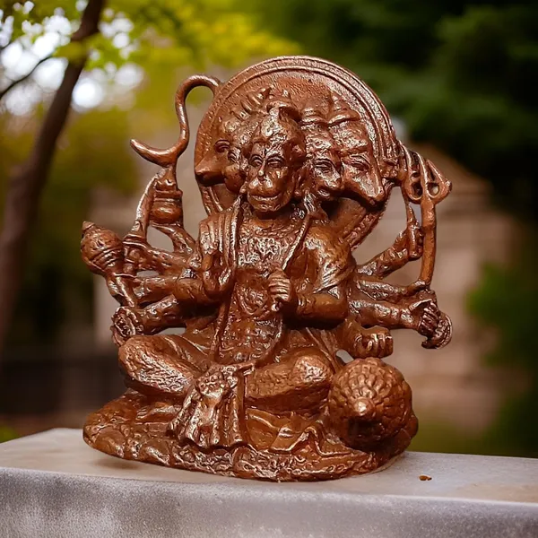 Brown_Copper_God_Idols_Sitting_Panchamuka_Hanuman,_2.9_Inches,_470G,_Patina_Antique_Finish,_Pack_Of_1_Piece