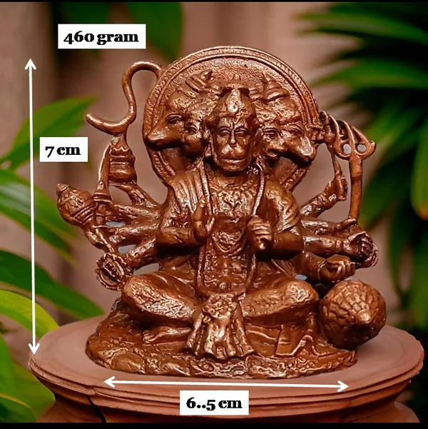 Brown_Copper_God_Idols_Sitting_Panchamuka_Hanuman,_2.9_Inches,_470G,_Patina_Antique_Finish,_Pack_Of_1_Piece