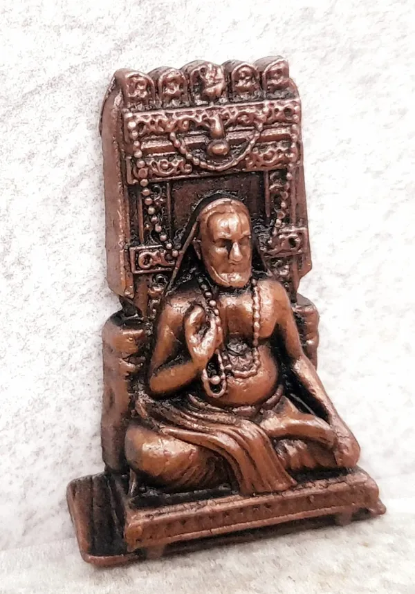 Brownish-Orange_Copper_Idols_India,_1.3_Inches,_Handmade_Sri_Raghavendra_Swamy,_43G,_Patina_Antique_Finish,_Pack_Of_1_Piece