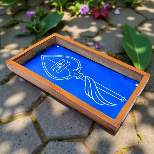 Searchers_Paradise_Vel_Rangoli_Stencil_Wooden_9x5_Inches_Pack_of_1_Piece