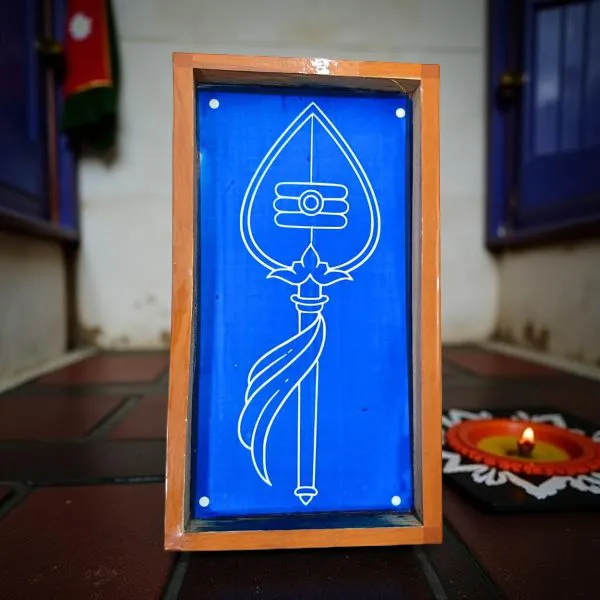 Searchers_Paradise_Vel_Rangoli_Stencil_Wooden_9x5_Inches_Pack_of_1_Piece