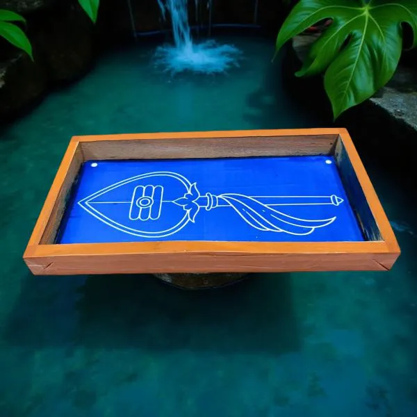 Searchers_Paradise_Vel_Rangoli_Stencil_Wooden_9x5_Inches_Pack_of_1_Piece