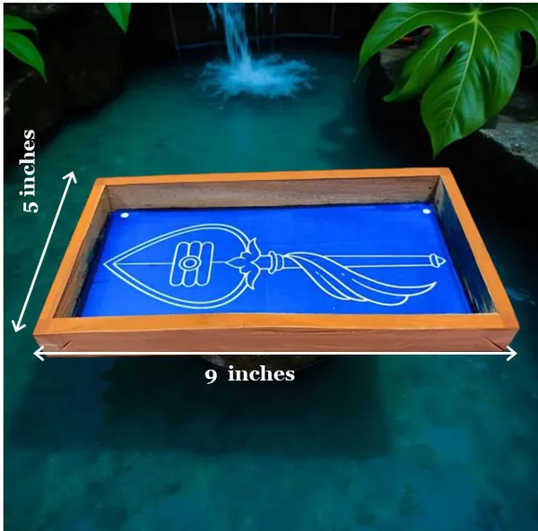 Searchers_Paradise_Vel_Rangoli_Stencil_Wooden_9x5_Inches_Pack_of_1_Piece