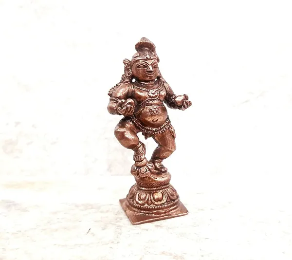 Brownish-Orange_Copper_Idols_India,_2.4_Inches,_Handmade_Krishna_With_Laddu_63_Gram,_Patina_Antique_Finish,_Pack_Of_1_Piece
