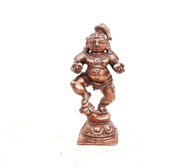 Brownish-Orange_Copper_Idols_India,_2.4_Inches,_Handmade_Krishna_With_Laddu_63_Gram,_Patina_Antique_Finish,_Pack_Of_1_Piece