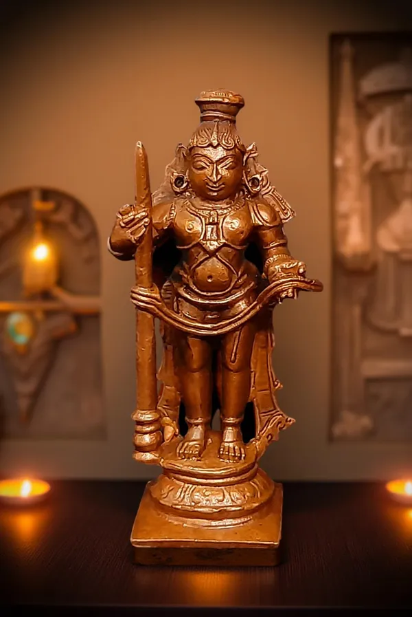 Brownish-Orange_Copper_Idols_India,_3.1_Inches,_Handmade_Udupi_Krishna,_150G,_Patina_Antique_Finish,_Pack_Of_1_Piece