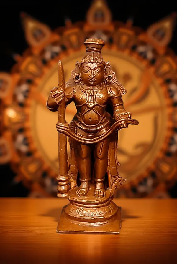 Brownish-Orange_Copper_Idols_India,_3.1_Inches,_Handmade_Udupi_Krishna,_150G,_Patina_Antique_Finish,_Pack_Of_1_Piece