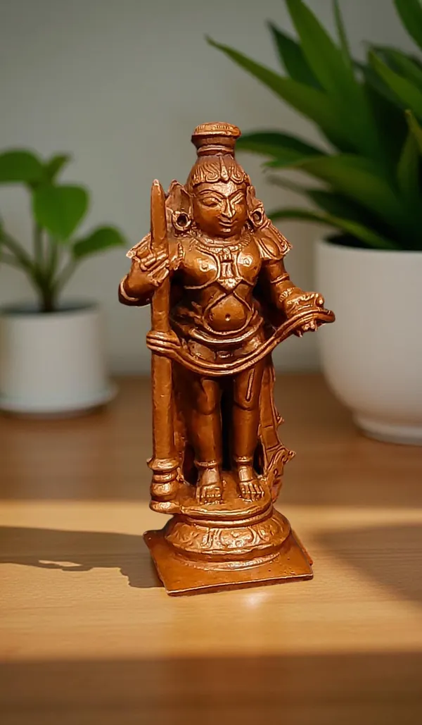 Brownish-Orange_Copper_Idols_India,_3.1_Inches,_Handmade_Udupi_Krishna,_150G,_Patina_Antique_Finish,_Pack_Of_1_Piece