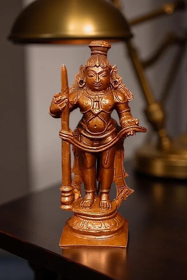 Brownish-Orange_Copper_Idols_India,_3.1_Inches,_Handmade_Udupi_Krishna,_150G,_Patina_Antique_Finish,_Pack_Of_1_Piece