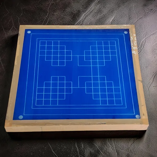 Eka_lingato_bhadra_Mandal_Yantra_Rangoli_Design_Stencil_Wooden_Frame_pack_of_1_piece
