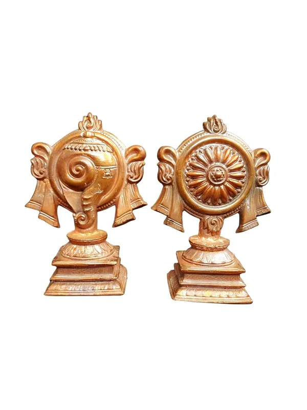 Brown_Copper_Handmade_Sanghu_And_Chakram_4.1_Inches,_520G,_Pack_Of_2_Piece