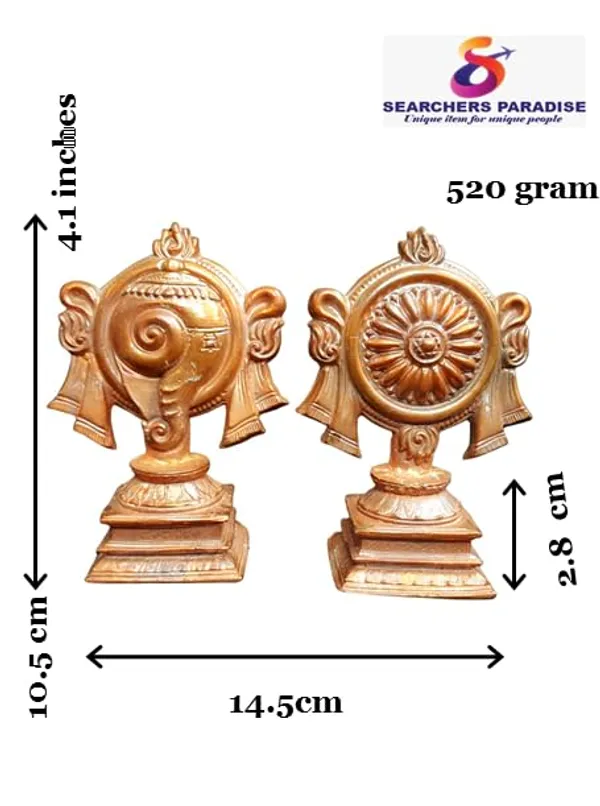 Brown_Copper_Handmade_Sanghu_And_Chakram_4.1_Inches,_520G,_Pack_Of_2_Piece