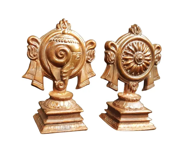 Brown_Copper_Handmade_Sanghu_And_Chakram_4.1_Inches,_520G,_Pack_Of_2_Piece