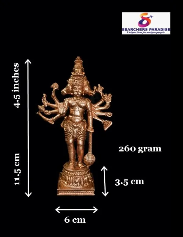 Brown_Copper_God_Idols_Panchamuka_Hanuman,_4.5_Inches,_260G,_Patina_Antique_Finish,_Pack_Of_1_Piece