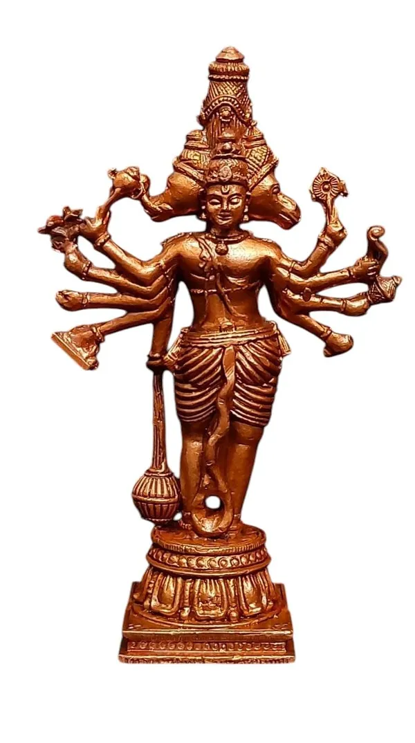 Brown_Copper_God_Idols_Panchamuka_Hanuman,_4.5_Inches,_260G,_Patina_Antique_Finish,_Pack_Of_1_Piece