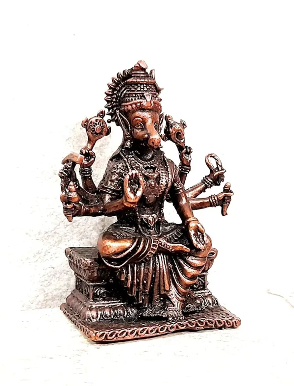 Brown_Copper_God_Varahi,_2.7_Inches,_200G,_Patina_Antique_Finish,_Pack_Of_1_Piece